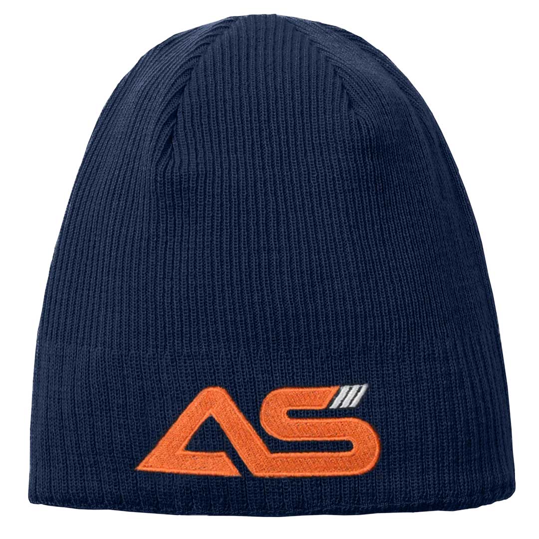 New Era Navy Knit Beanie with AS Logo