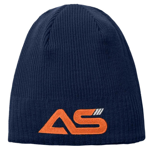 New Era Navy Knit Beanie with AS Logo